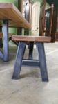 Solid Hickory Bench for your kitchen table with custom steel legs